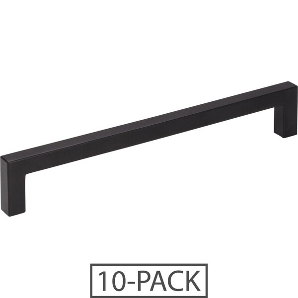 Elements 160 mm Center-to-Center Matte Black Square Stanton Cabinet Bar Pull, 625-160MB-10 - main